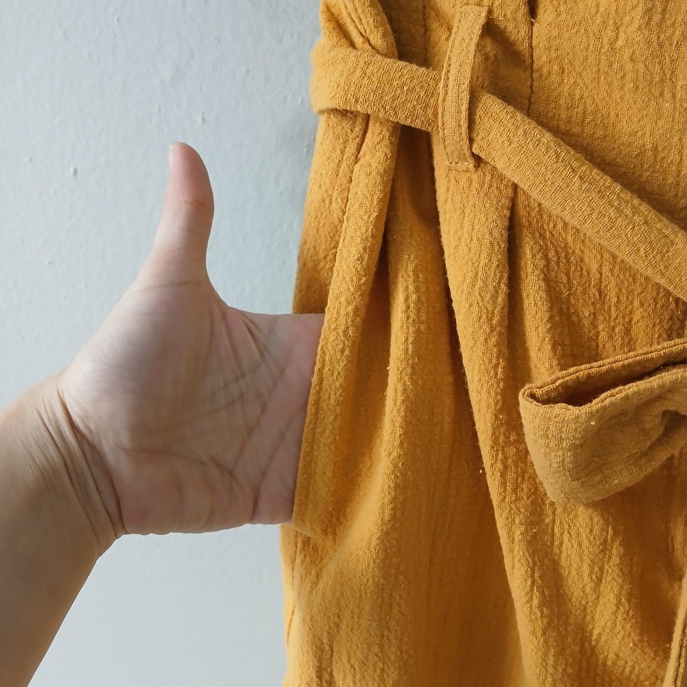 Lost + Wander Anthropologie Women's Size Medium Belted Pants Gold Yellow NWT!!! - Picture 7 of 16